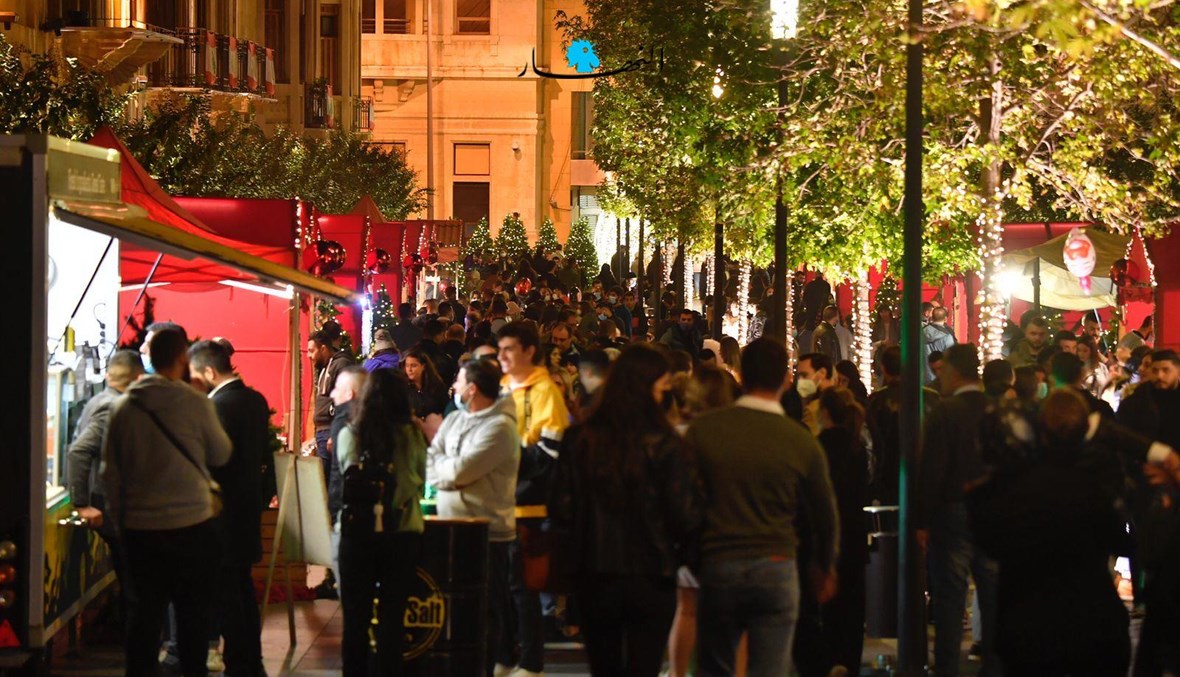 مشهد من احتفالات عيد الميلاد في وسط بيروت (حسام شبارو).