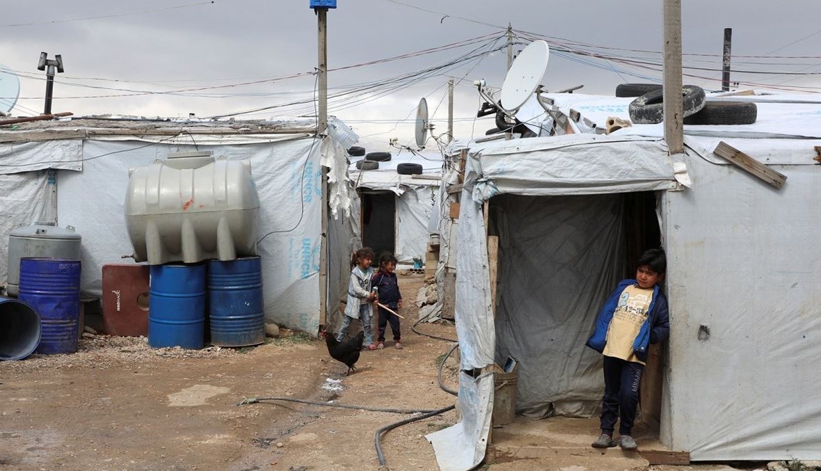 مخيم للاجئين السوريين (أ ف ب).