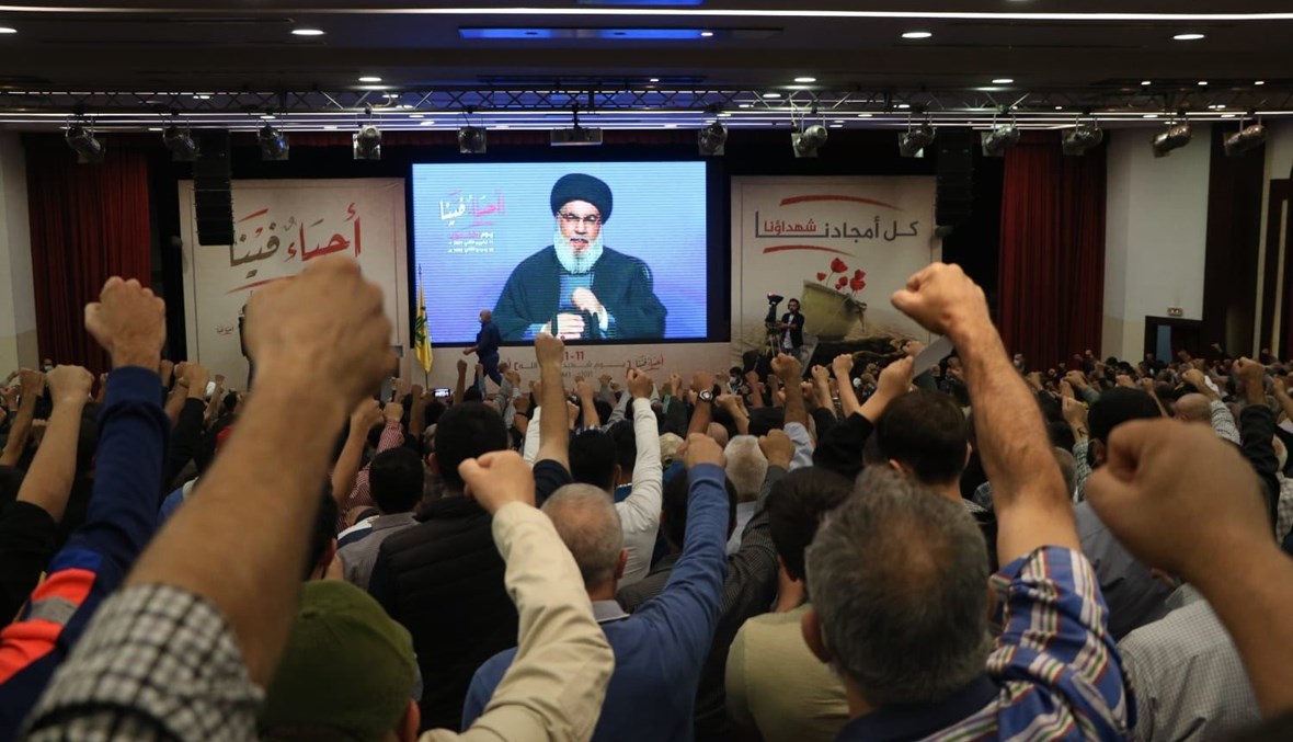 كلمة السيّد حسن نصرالله من احتفال "حزب الله" بذكرى "يوم الشهيد" (حسن عسل).