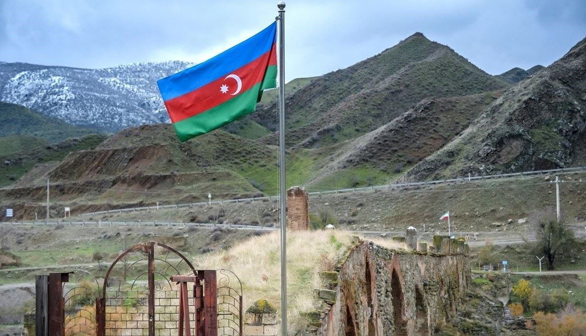 مشهد عام من حدود أذربيجان وإيران (أ ف ب).