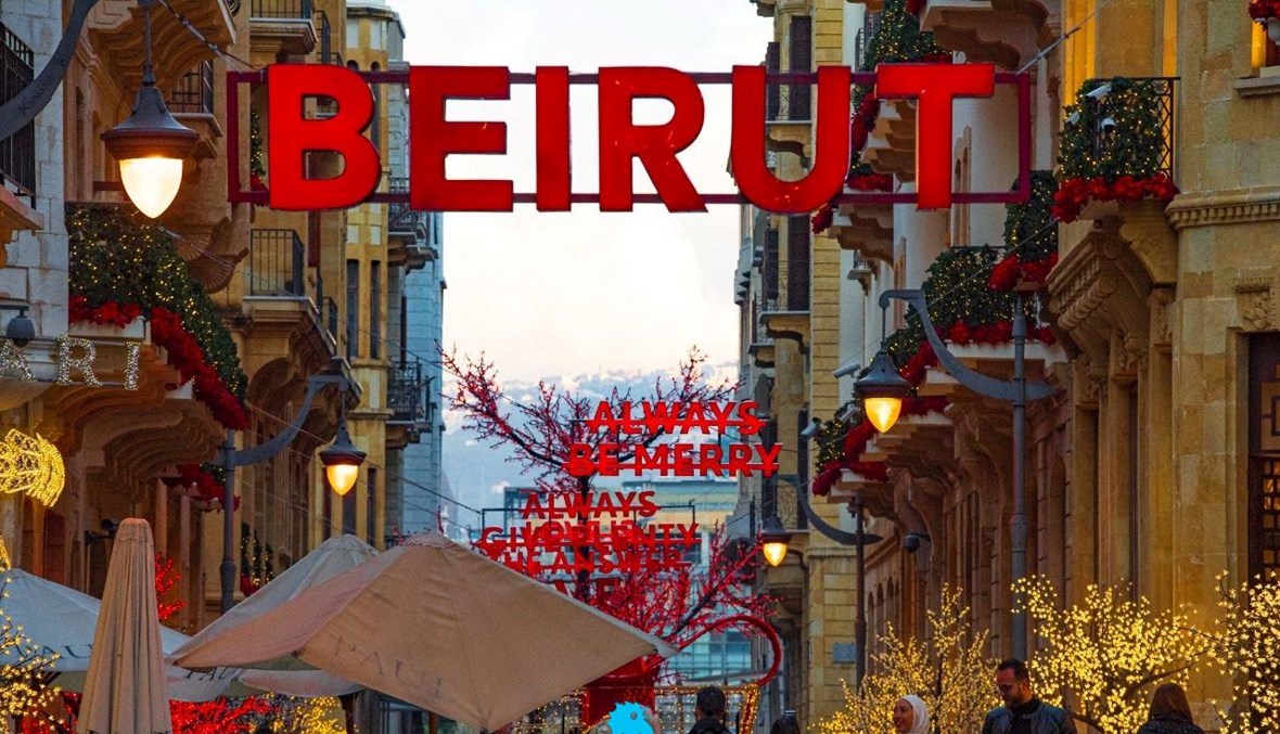 من أجواء الميلاد في وسط بيروت (نبيل إسماعيل).