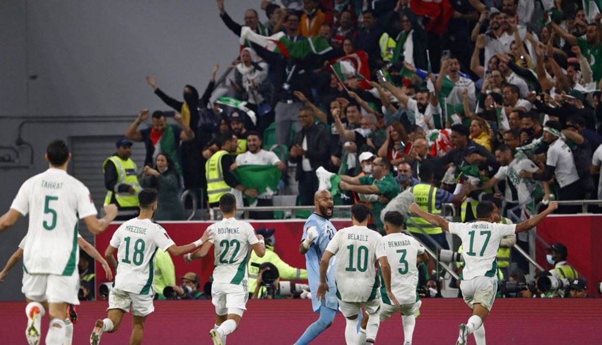 فرحة المنتخب الجزائري بالتأهل