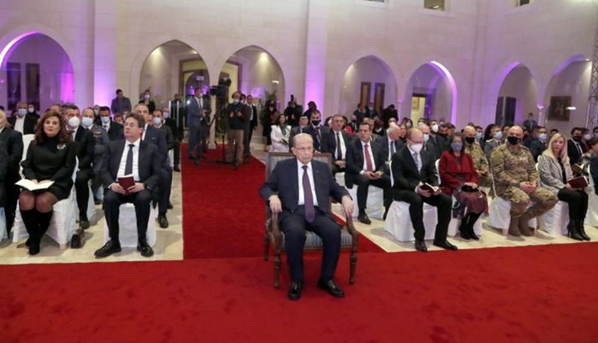 الرئيس ميشال عون حضر افتتاح تساعية الميلاد.