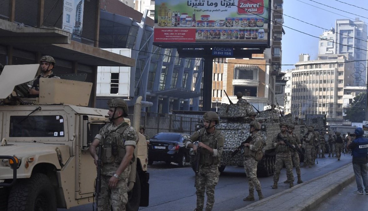 الجيش ينتشر في الطيونة بعد اشتباكات في تشرين الأول (نبيل اسماعيل).