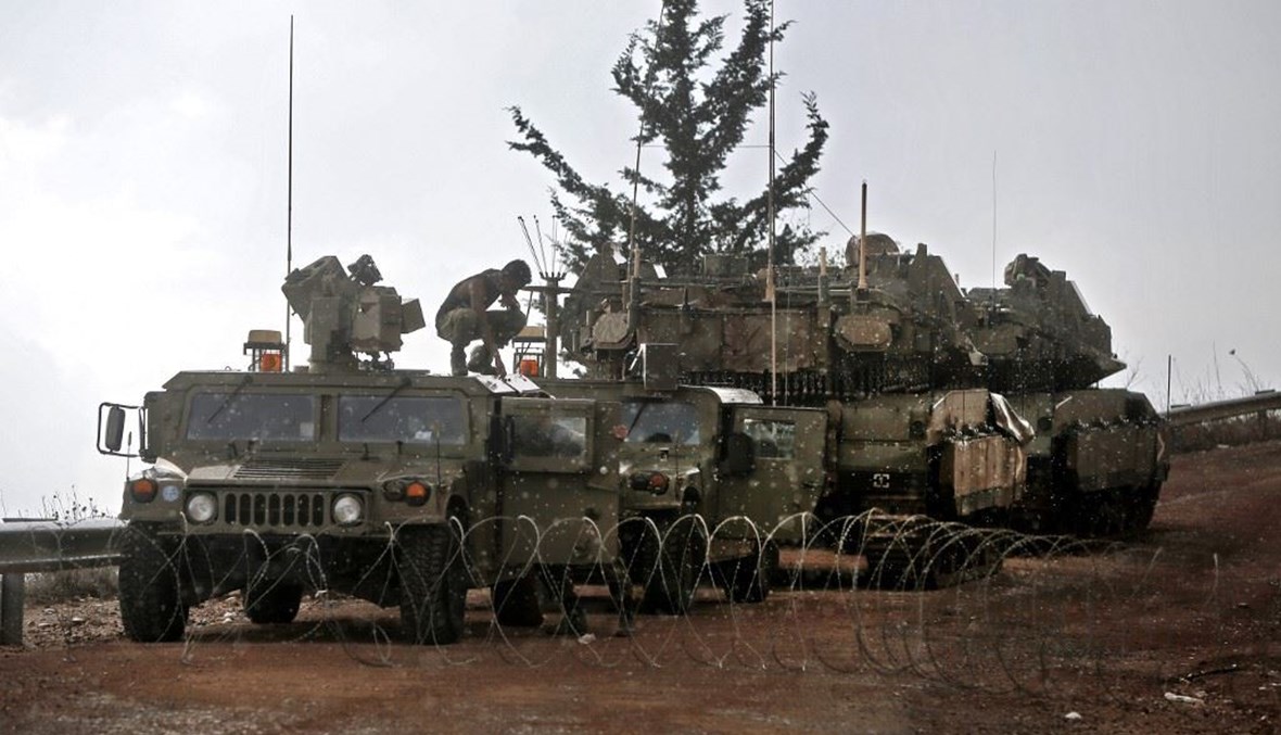 آليات عسكرية إسرائيلية (أ ف ب).