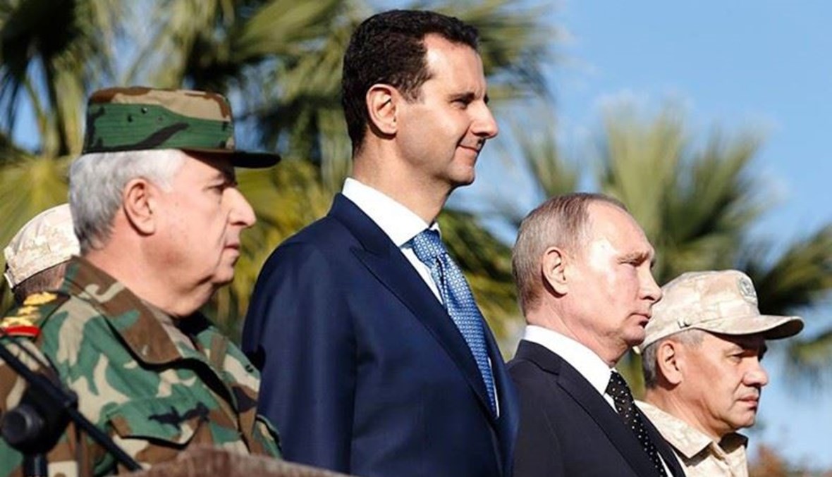 الرئيس السوري بشار الأسد والرئيس الروسي فلاديمير بوتين (أ ف ب).