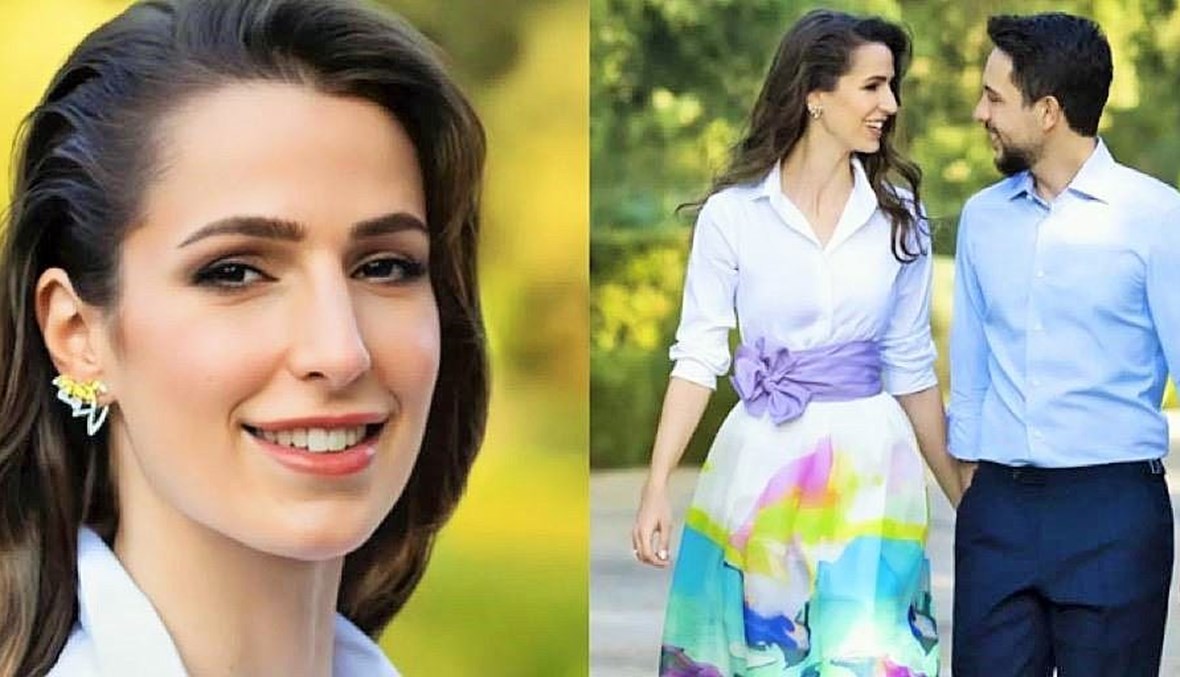 خطيبة الأمير حسين رجوة آل سيف بتصاميم راقية ومجوهرات شوهدت بها الملكة رانيا سابقاً